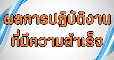 ผลการปฏิบัติงานที่มีความสำเร็จ